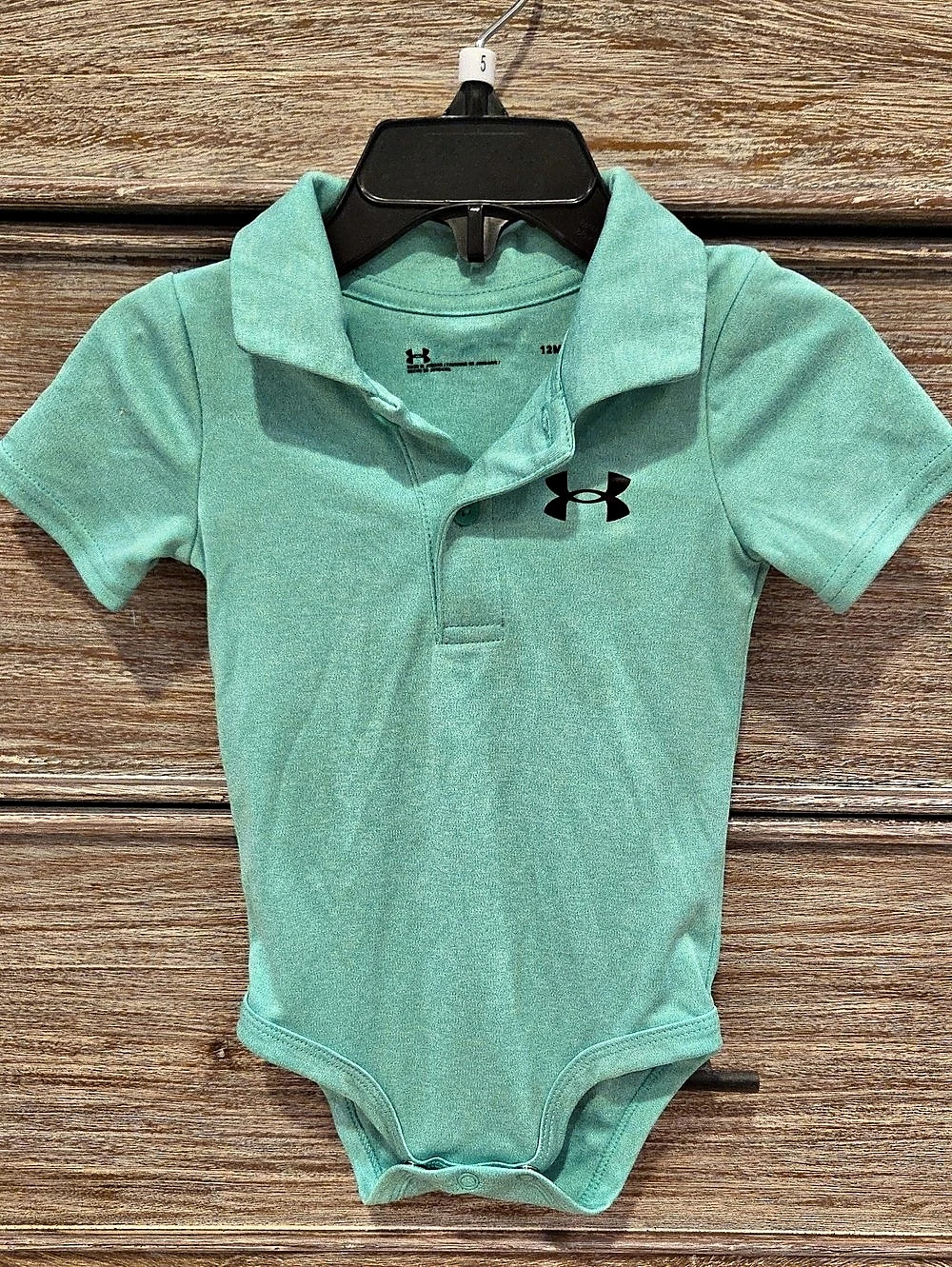 Under Armour UA Twist Newborn Boys' Polo Bodysuit Polo Bodysuit Baby 12M Green